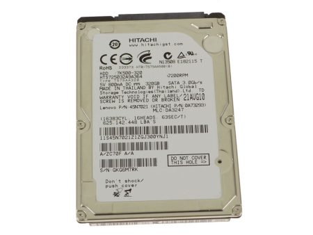 Used Hitachi 320gb SATA Laptop Hard Drive 3Gb s 7200rpm For Sale