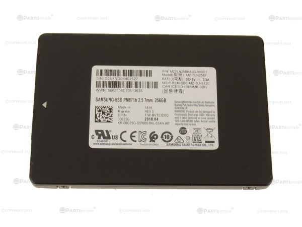 Used Samsung 256GB SATA SSD 6Gbp s 2.5  Internal Solid State Drive 7mm MZ7LN256 Online Sale