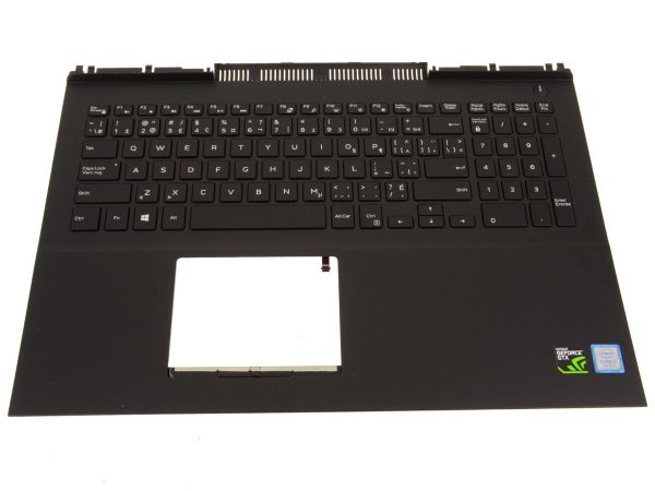 New French English Dell OEM Inspiron 7567 7566 Palmrest Backlit Keyboard Assembly MDC8K R25C6 Hot on Sale