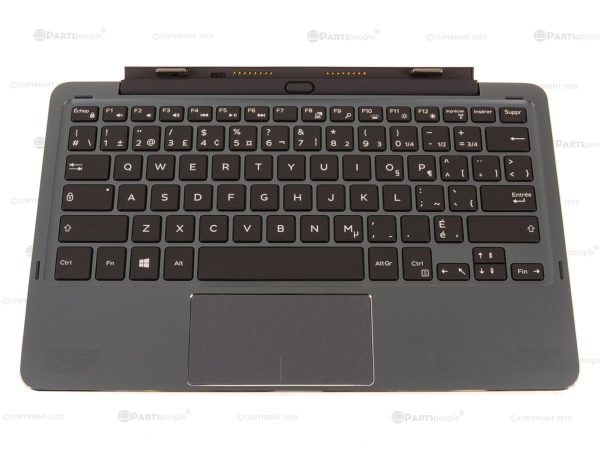 New French Canadian Dell OEM Latitude 5175 5179 Tablet Mobile Keyboard Docking Station wbattery 5V387 Online Sale