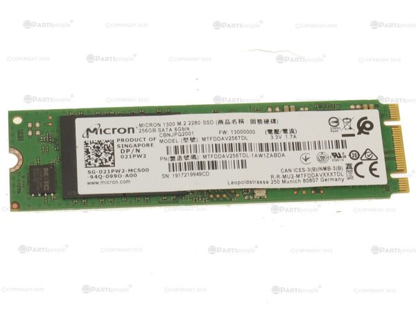 Used Micron 256GB SATA SSD Hard Drive M.2 2280 Card 256GB 21PW2 Online now