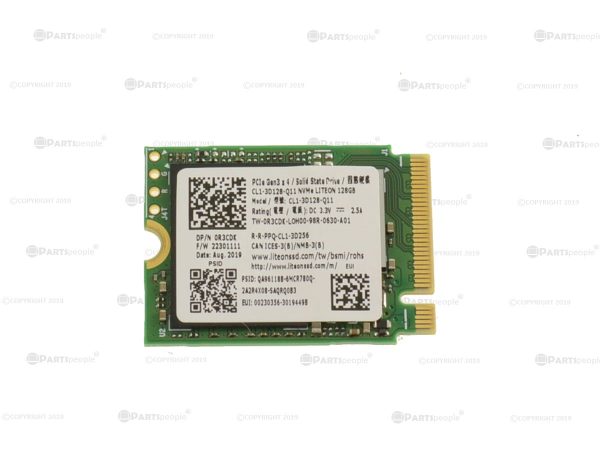 Used Lite On 128GB NVMe PCIE SSD Hard Drive M.2 2230 Card 128GB R3CDK Discount