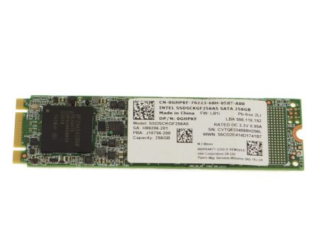 Used Intel 256GB SSD Hard Drive M.2 2280 Card GHPKF on Sale