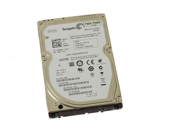 Used Seagate 160gb SATA Laptop Hard Drive 5400rpm NW9N4 G841F N632N For Sale