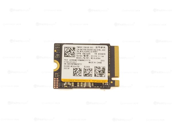 Used Samsung 256GB NVMe PCIE SSD Hard Drive M.2 2230 Card 256GB N7V05 For Discount