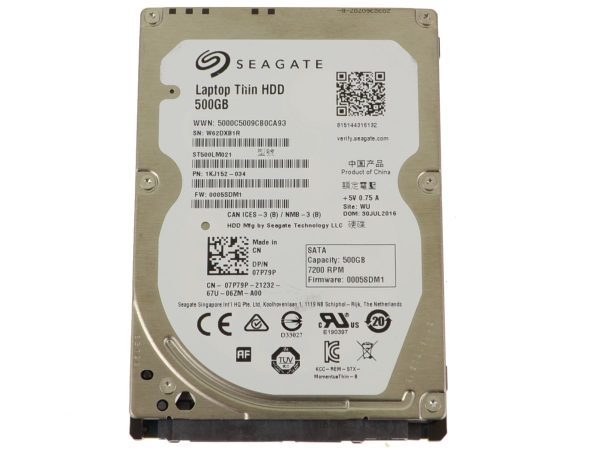 Used Seagate 500GB SATA III Laptop Hard Drive 6Gb s 7200rpm 7mm 7P79P Sale