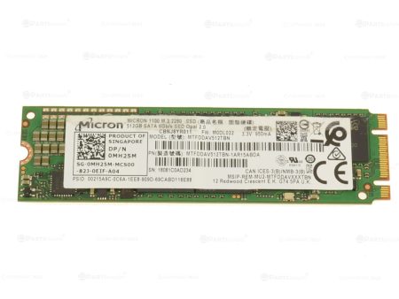 Used Micron 512GB SATA SSD Hard Drive M.2 2280 Card 512GB MH25M Online now