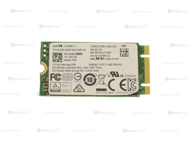 Used Dell OEM Chromebook 13 7310 32gb SSD SATA Hard Drive M.2 2242 Card 4KG53 Online