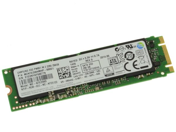 Used Dell OEM XPS 1820 9343 Alienware 13 17 R2 256gb SSD Hard Drive Samsung M.2 2280 Card 854HD Cheap